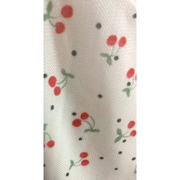 Coquette Cherry Lace Trim Romantic Camisole Cottagecore Soft Girl Top NWT Size L - Picture 8 of 11